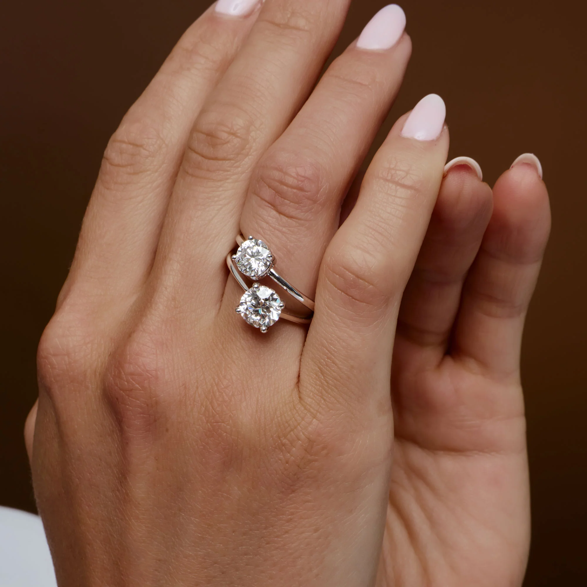 0.75 - 1.50 ctw 14k Four Prong Setting Round Shape Lab Grown Diamond Engagement Ring - Valerie - Image 2