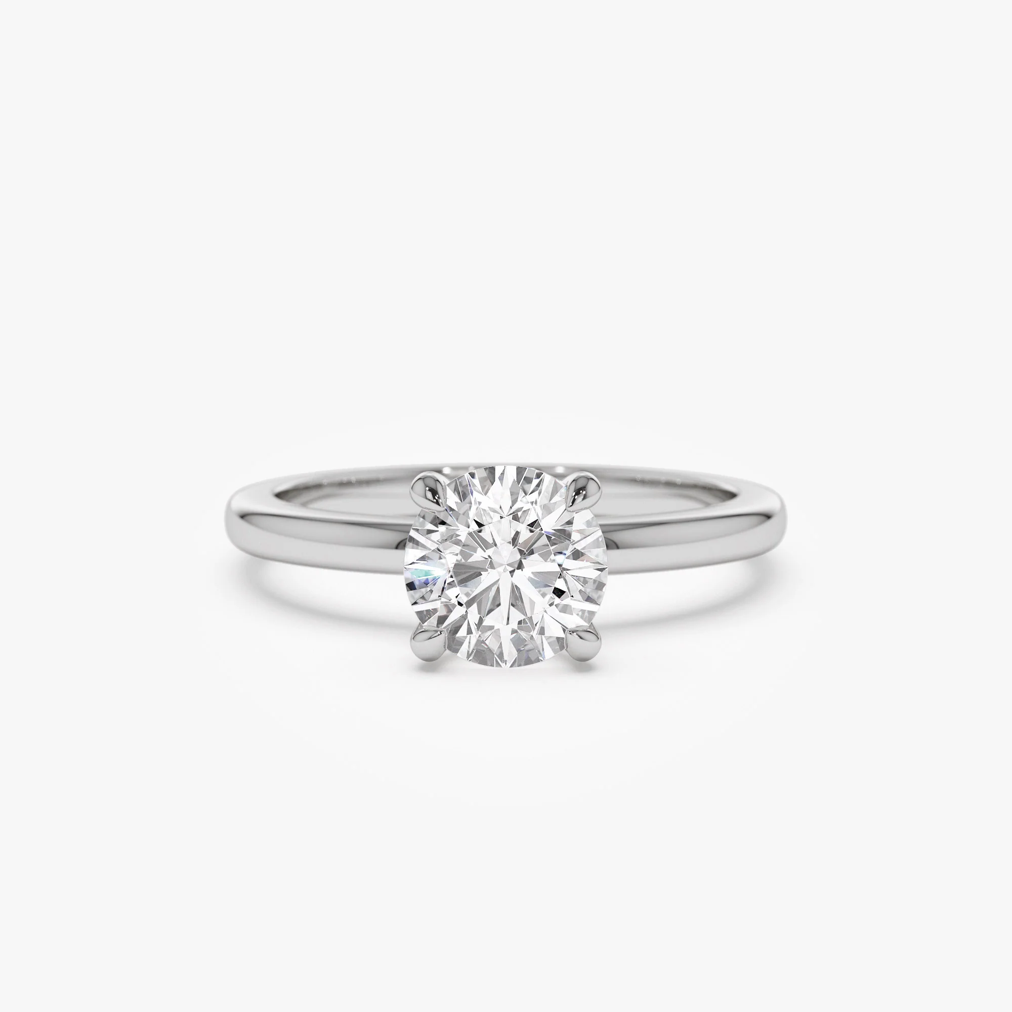 0.75 - 1.50 ctw 14k Four Prong Setting Round Shape Lab Grown Diamond Engagement Ring - Valerie - Image 6