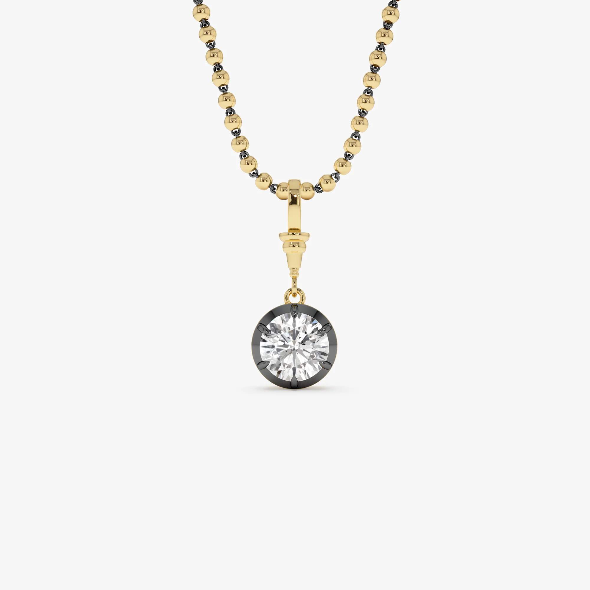 1.50 CTW 14K Vintage Inspired Round Shape Lab Grown Diamond Charm - Mabel