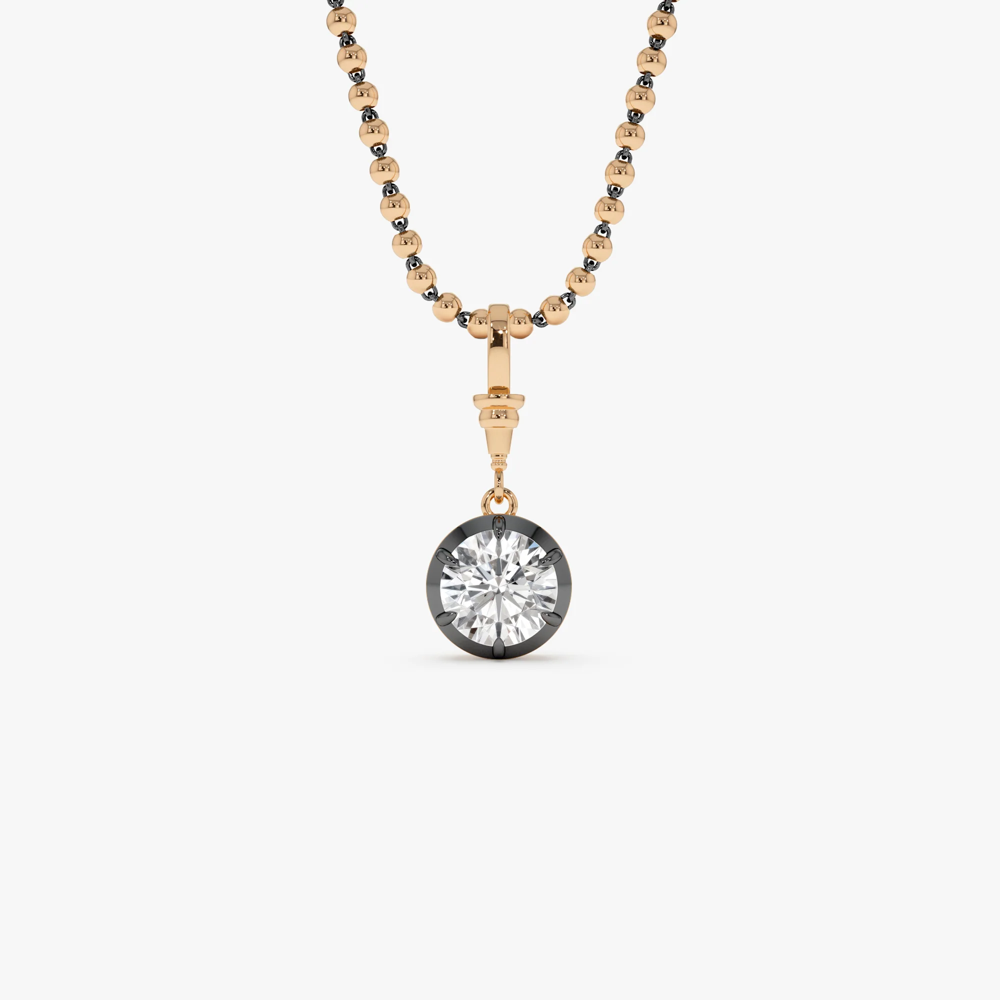 1.50 CTW 14K Vintage Inspired Round Shape Lab Grown Diamond Charm - Mabel - Image 2