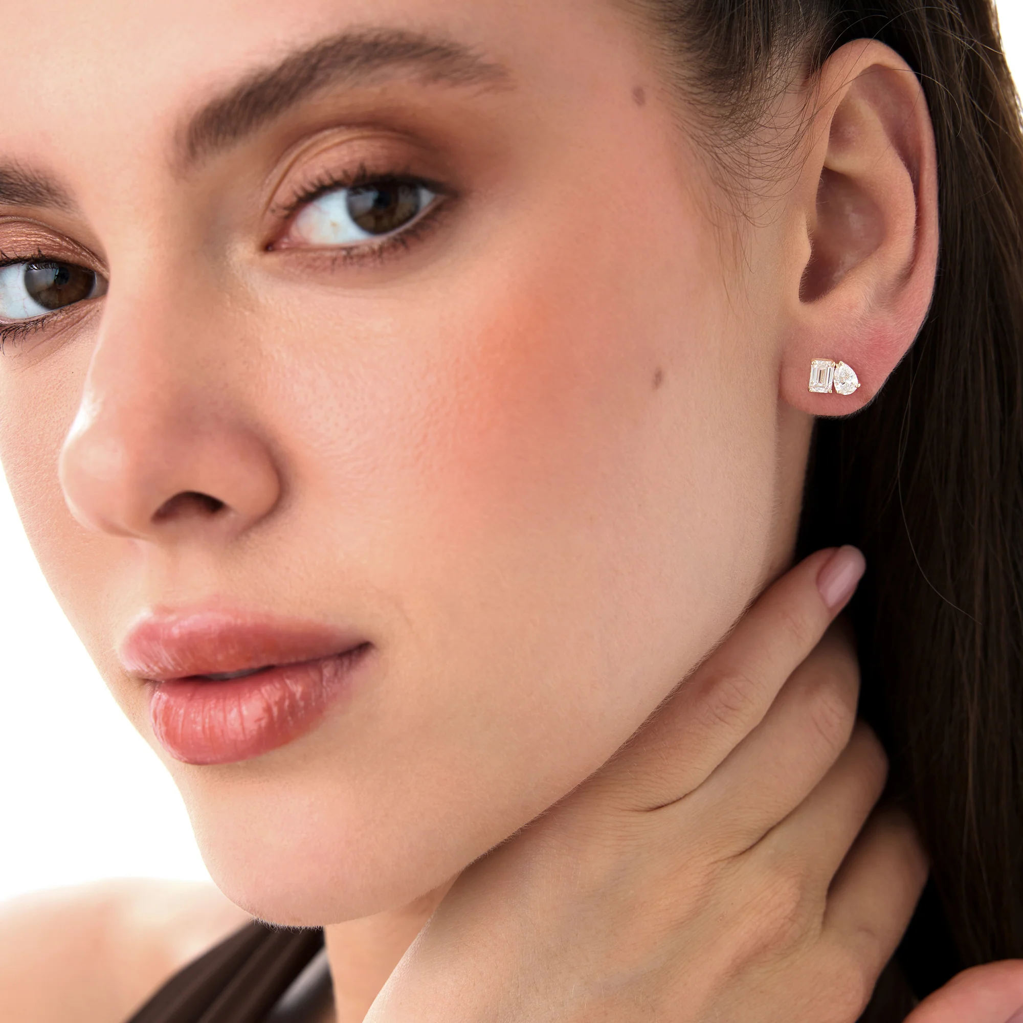 1.80 ctw 14k Toi et Moi Lab Grown Diamond Studs - Gemma - Image 4