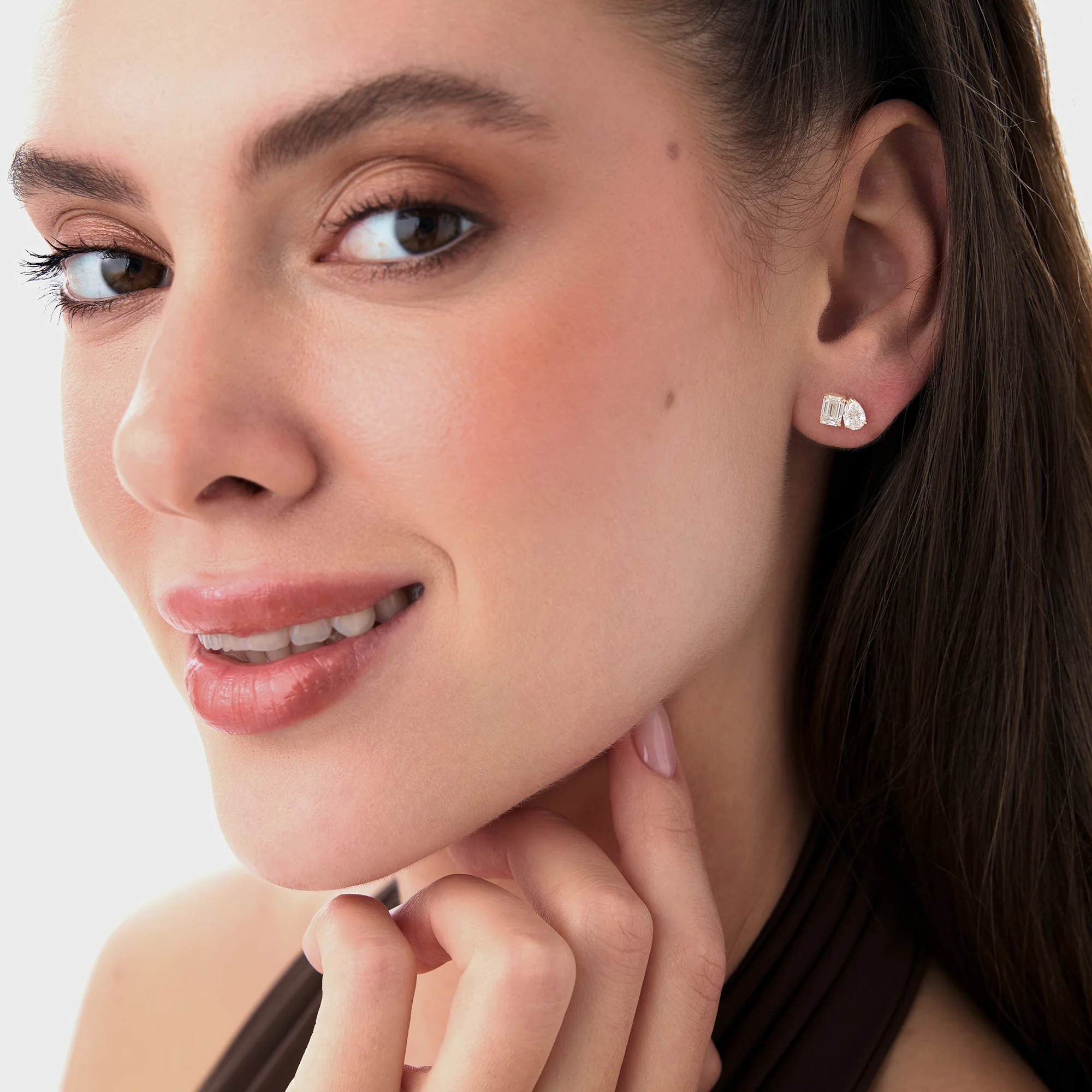 1.80 ctw 14k Toi et Moi Lab Grown Diamond Studs - Gemma - Image 5
