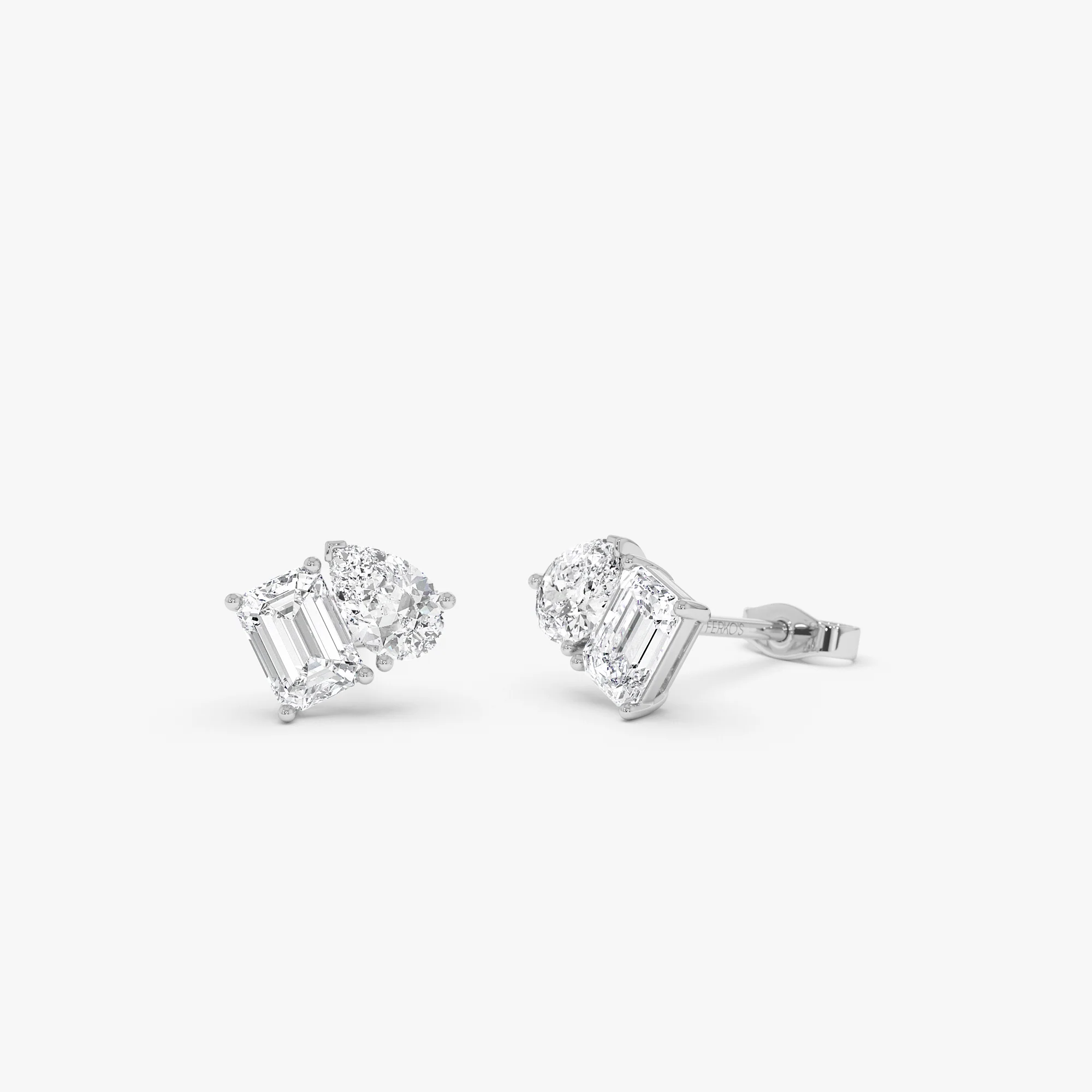 1.80 ctw 14k Toi et Moi Lab Grown Diamond Studs - Gemma - Image 7