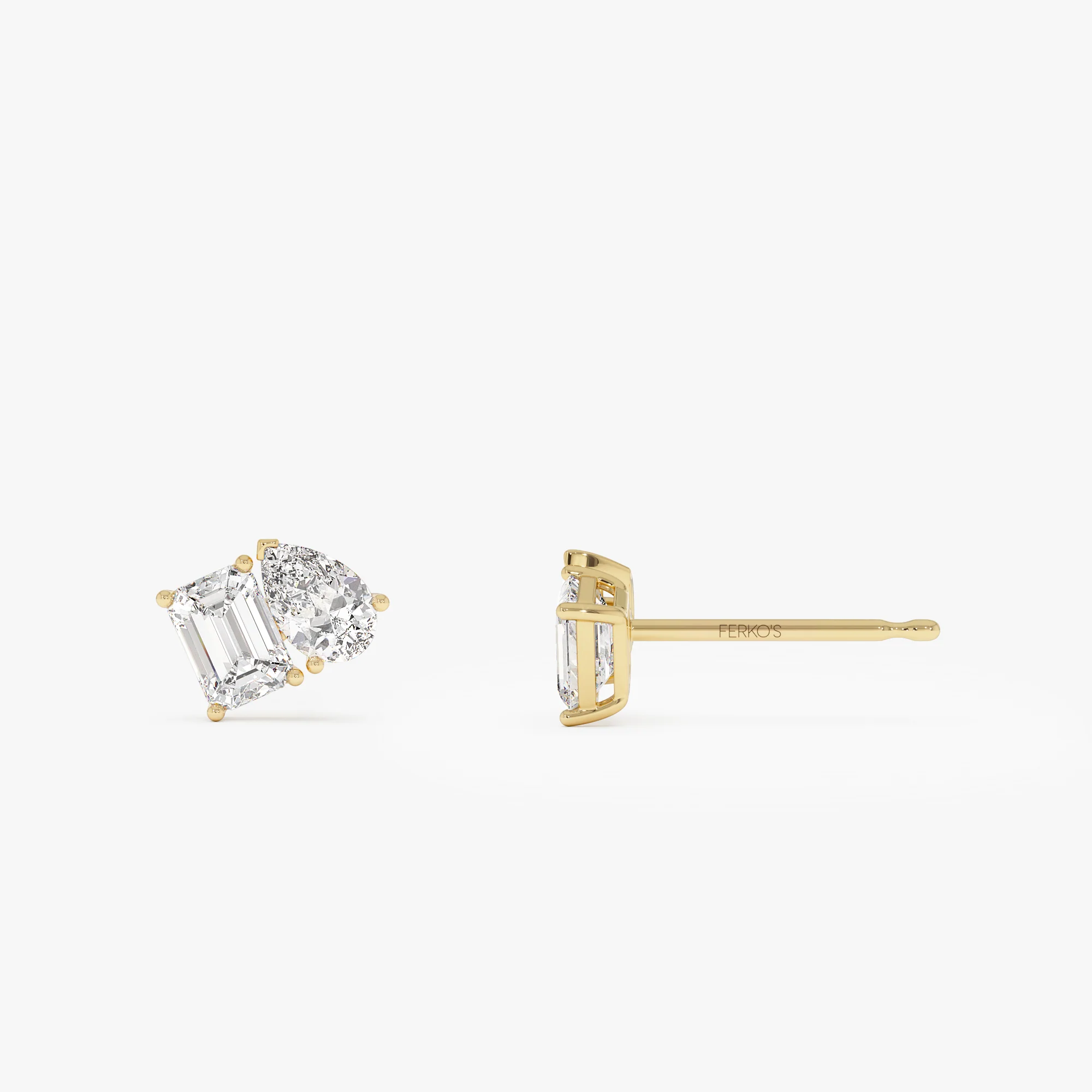 1.80 ctw 14k Toi et Moi Lab Grown Diamond Studs - Gemma - Image 8