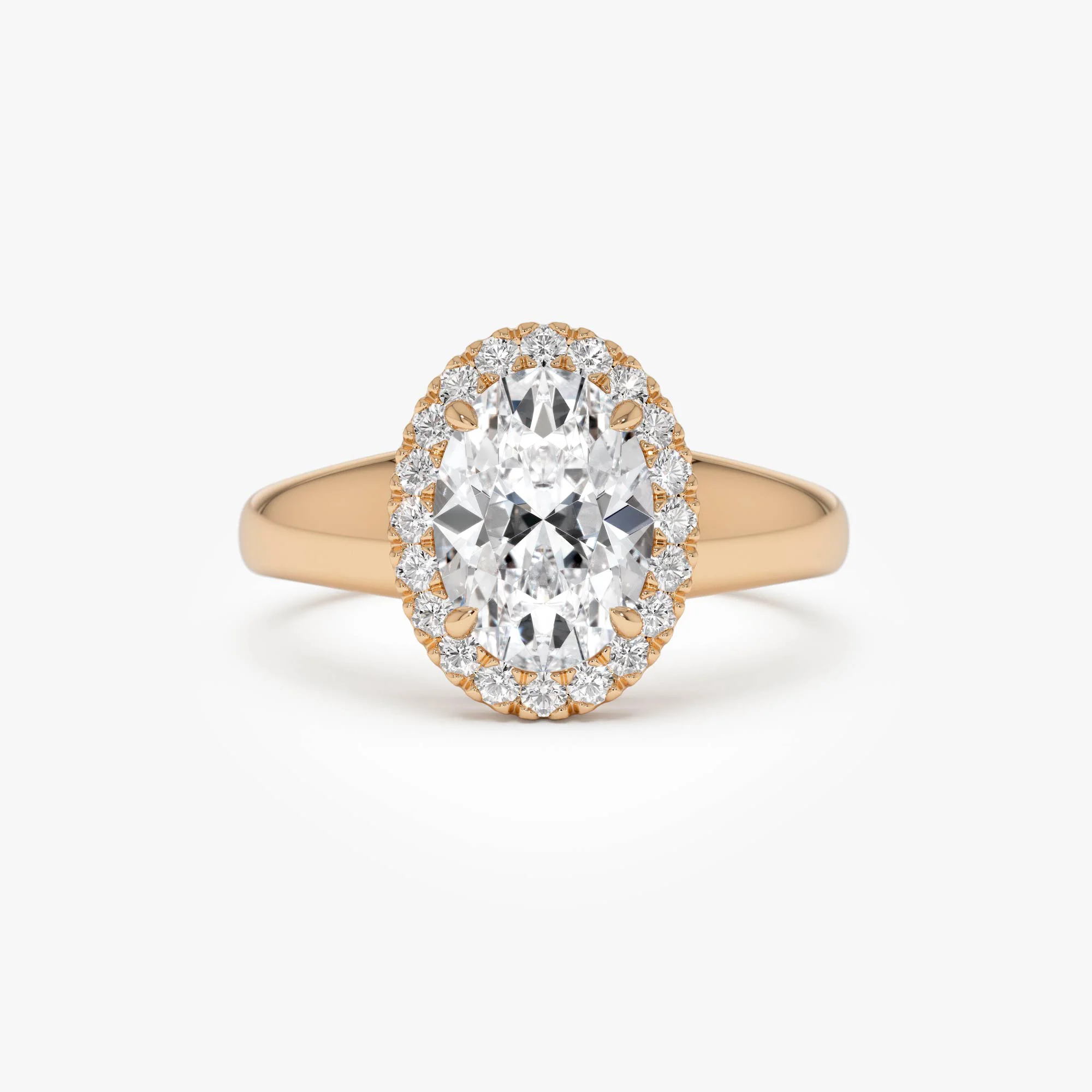 1.85 Ctw 14k Oval Shape Lab Grown Diamond Halo Engagement Ring - Leta - Image 6