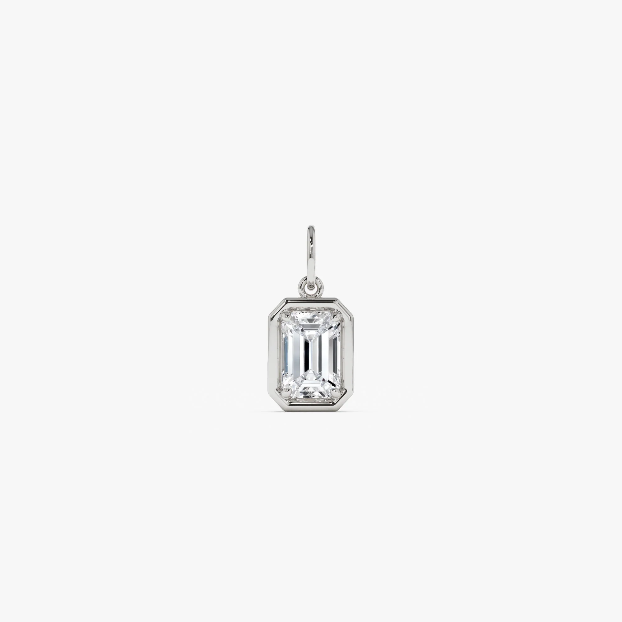 1 CTW 14k Emerald Cut Lab Grown Diamond Pendant Necklace - Jarra - Image 4