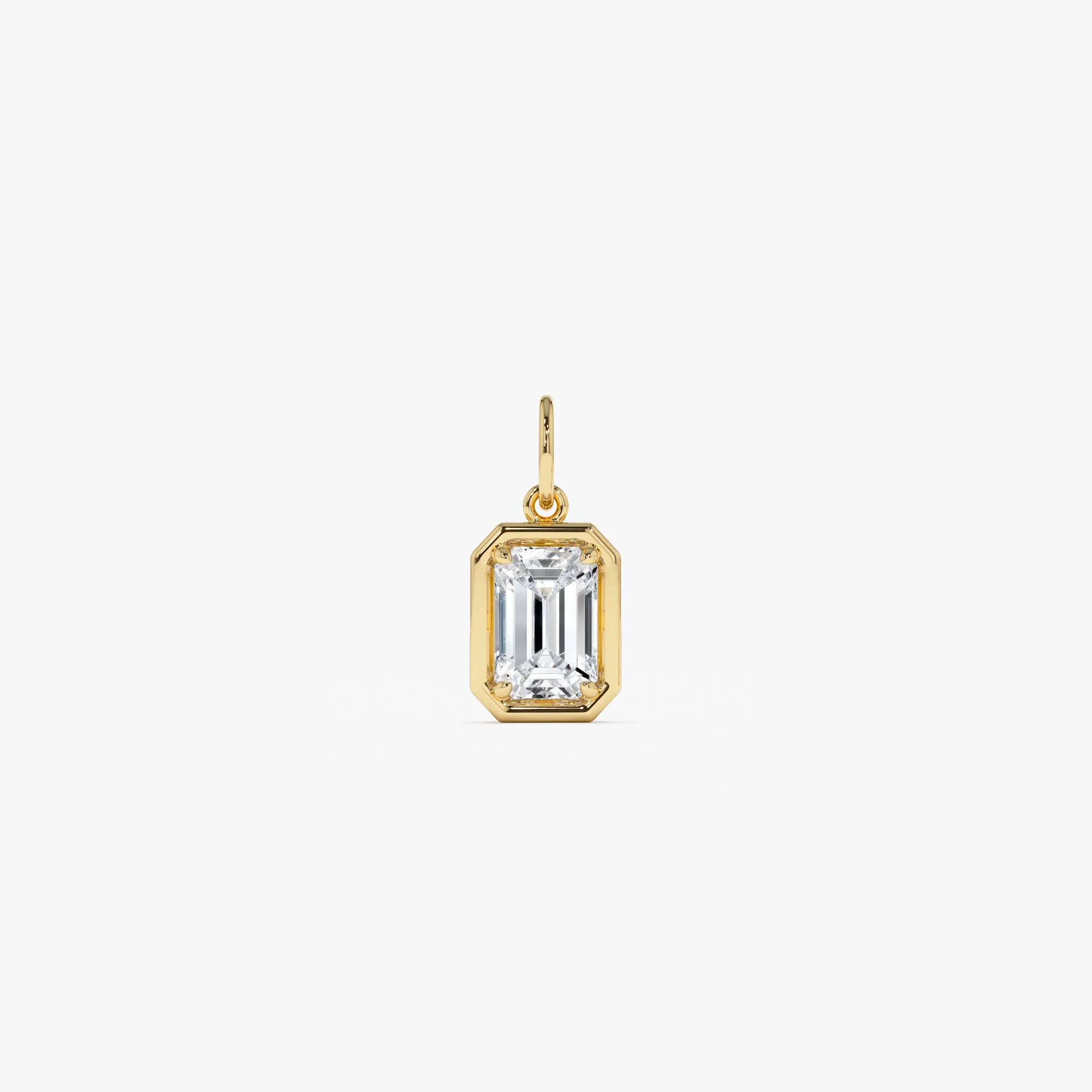 1 CTW 14k Emerald Cut Lab Grown Diamond Pendant Necklace - Jarra - Image 5