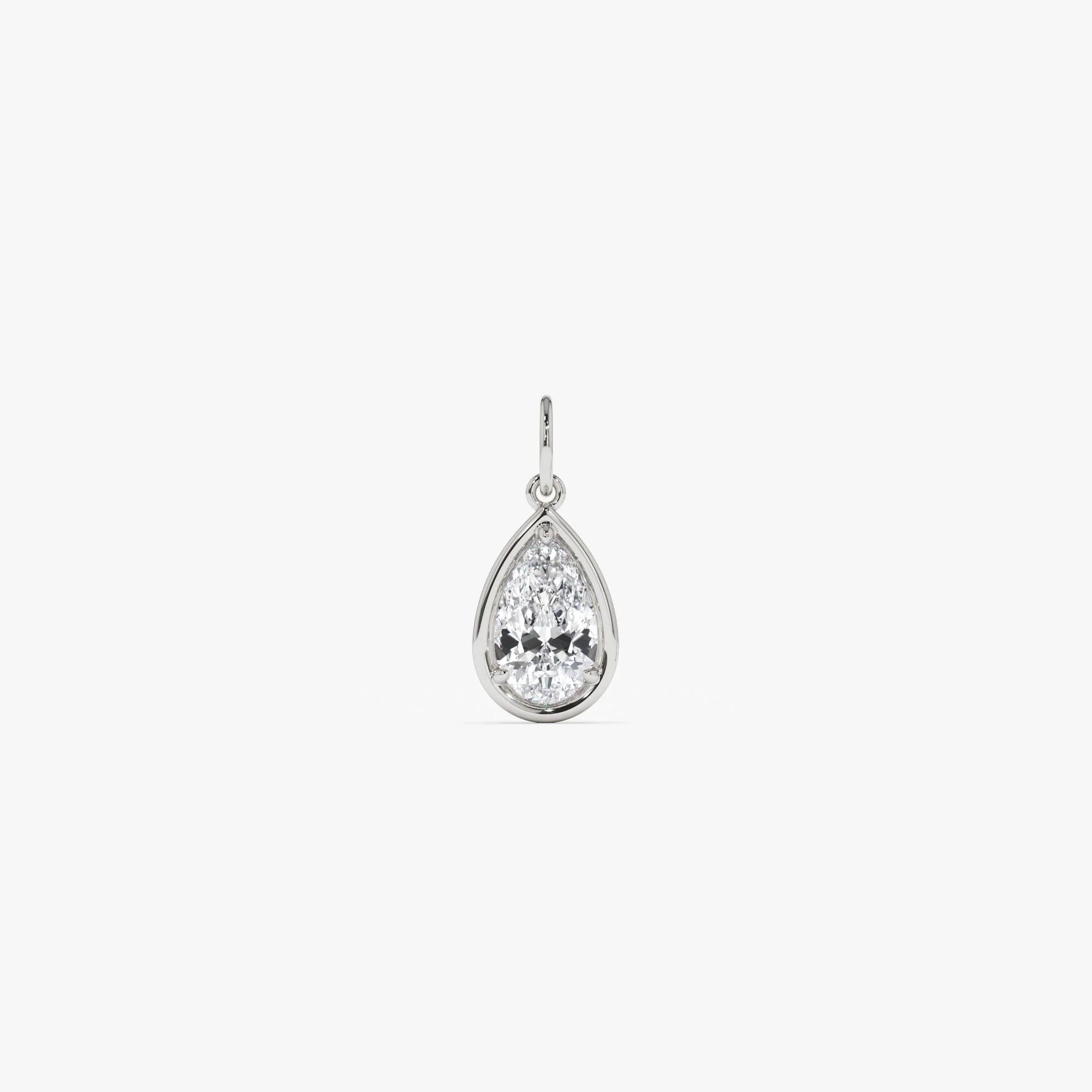 1 CTW 14k Pear Shaped Lab Grown Diamond Pendant Necklace - Vesta - Image 4