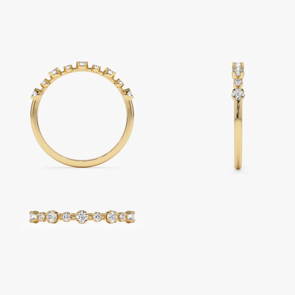 14k 4 Prong Petite Natural Diamond Ring - Image 9