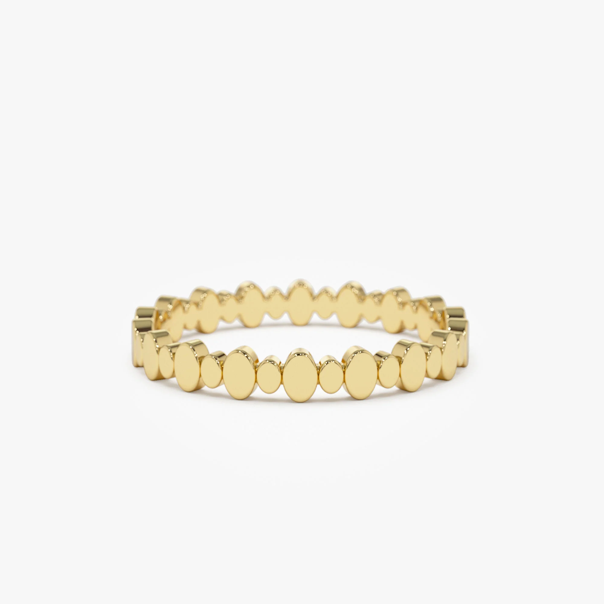 14k Alternating Size Oval Ring