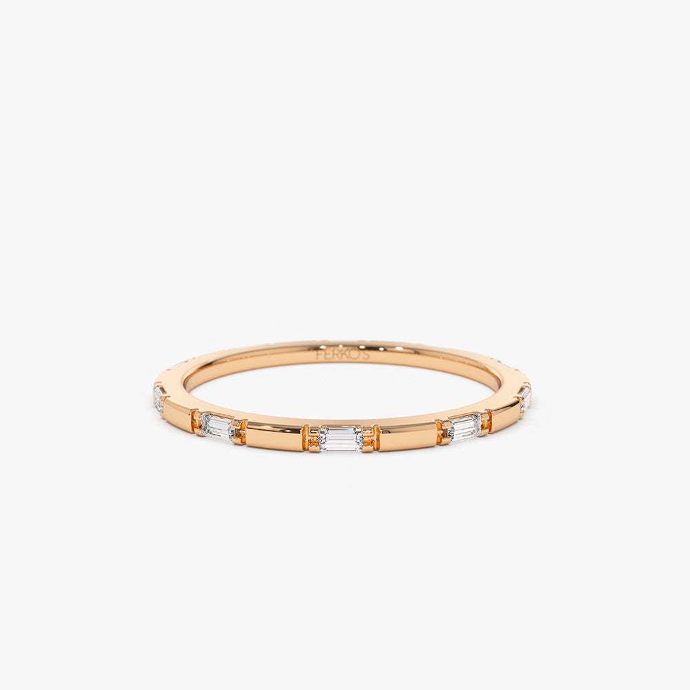 14k Baguette Diamond Dainty Full Eternity - Image 6
