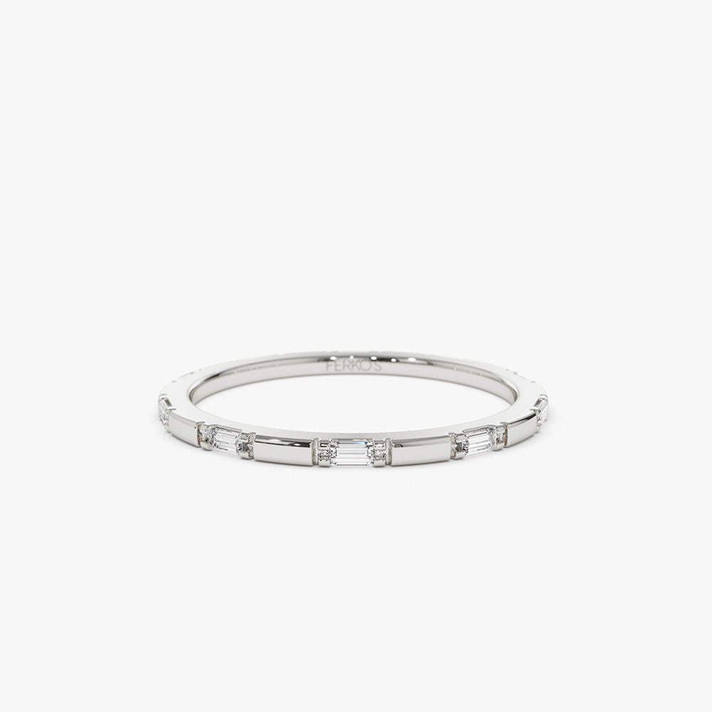 14k Baguette Diamond Dainty Full Eternity - Image 7