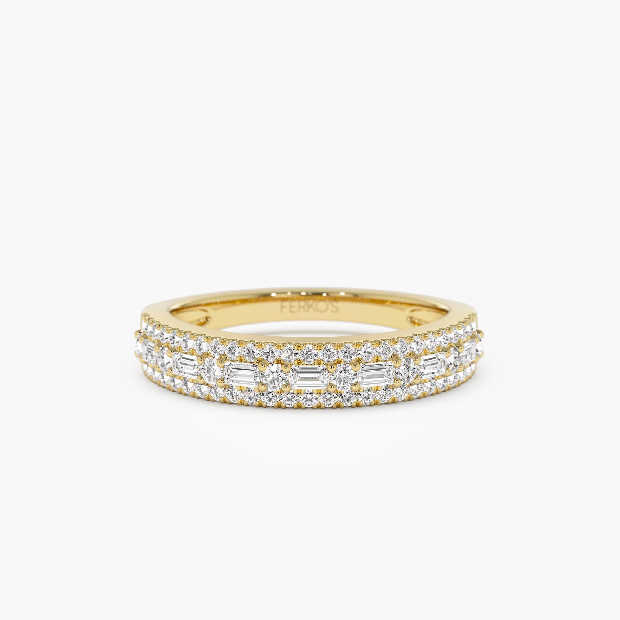 14K Baguette Diamond Wedding Ring