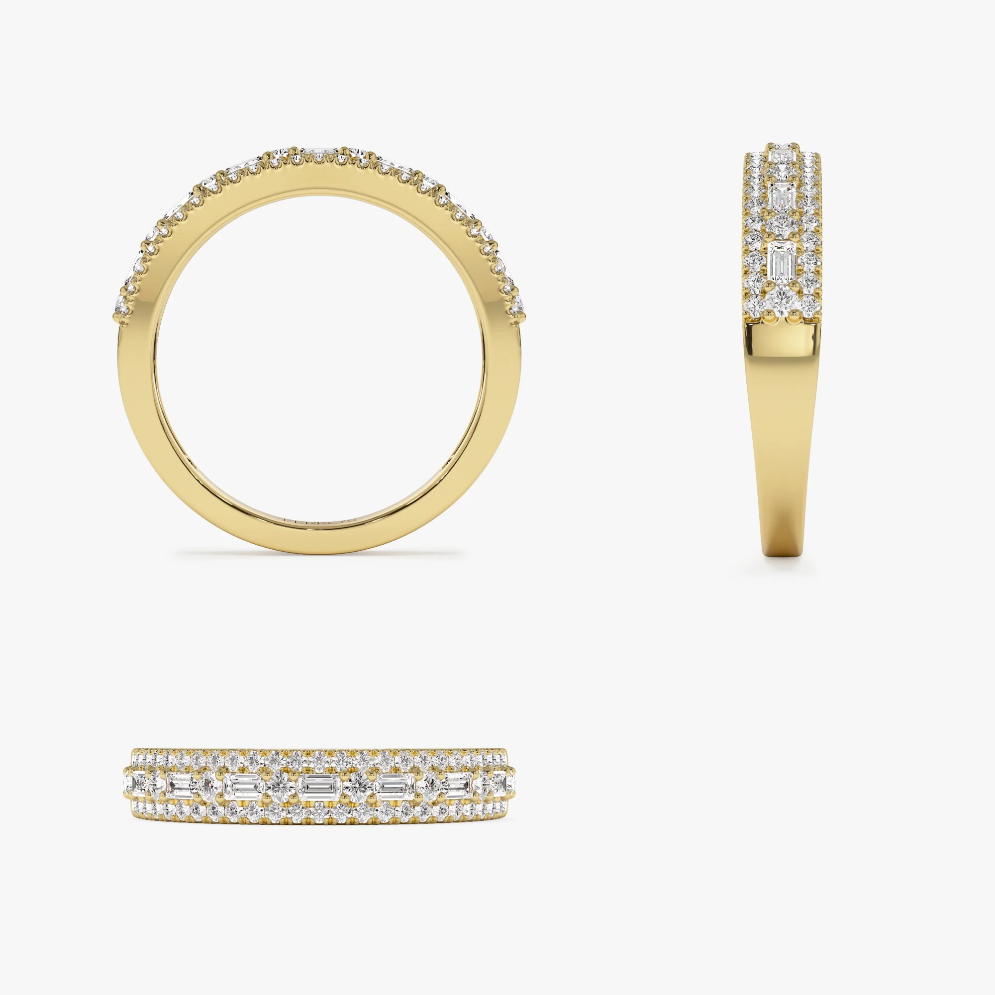 14K Baguette Diamond Wedding Ring - Image 10