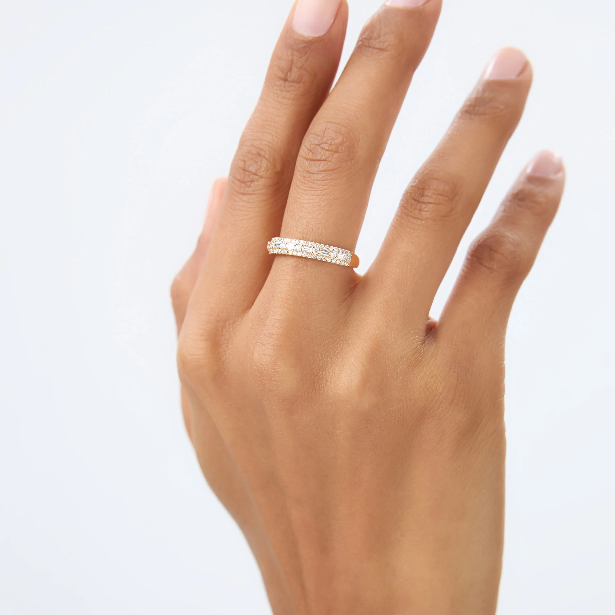 14K Baguette Diamond Wedding Ring - Image 4