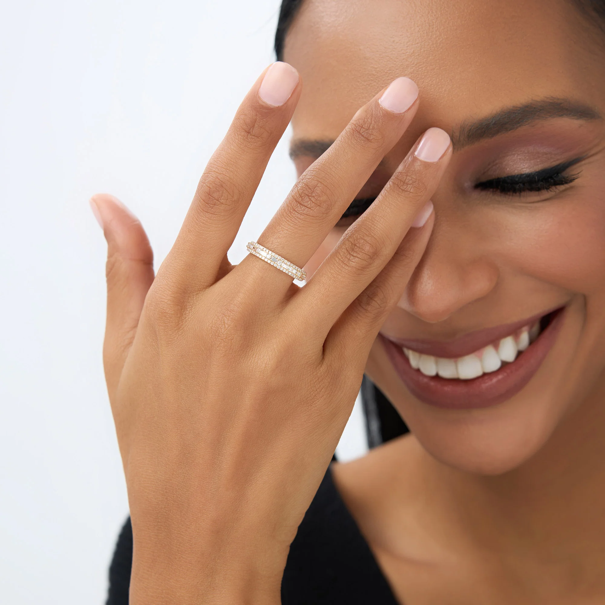 14K Baguette Diamond Wedding Ring - Image 5