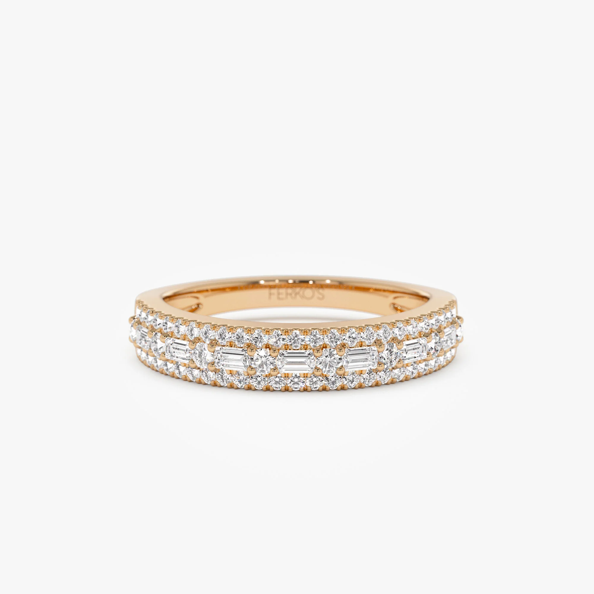 14K Baguette Diamond Wedding Ring - Image 7