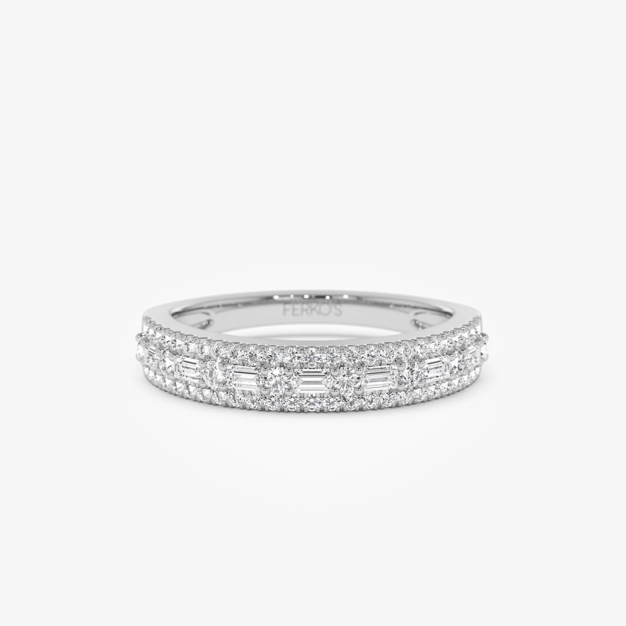 14K Baguette Diamond Wedding Ring - Image 8