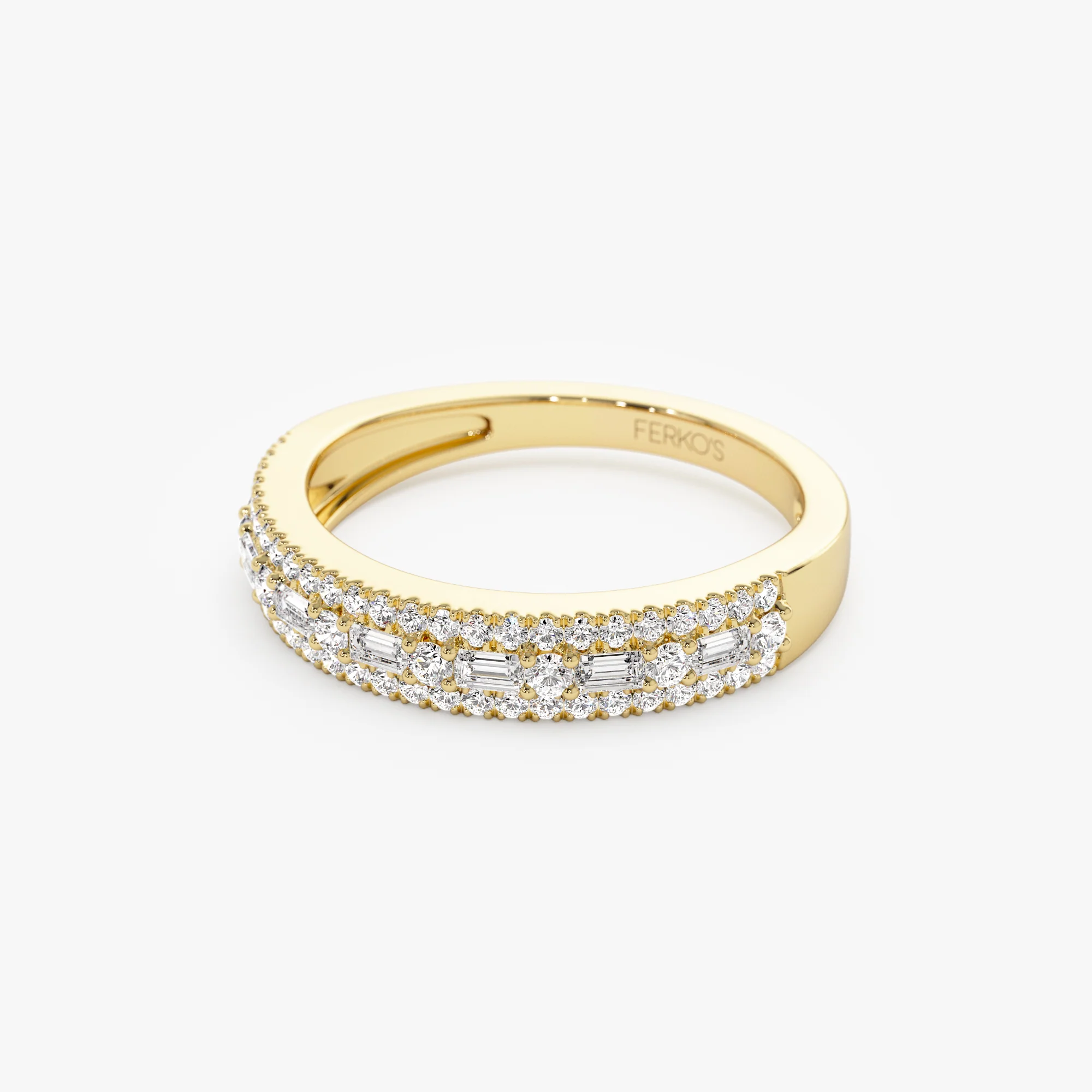 14K Baguette Diamond Wedding Ring - Image 9