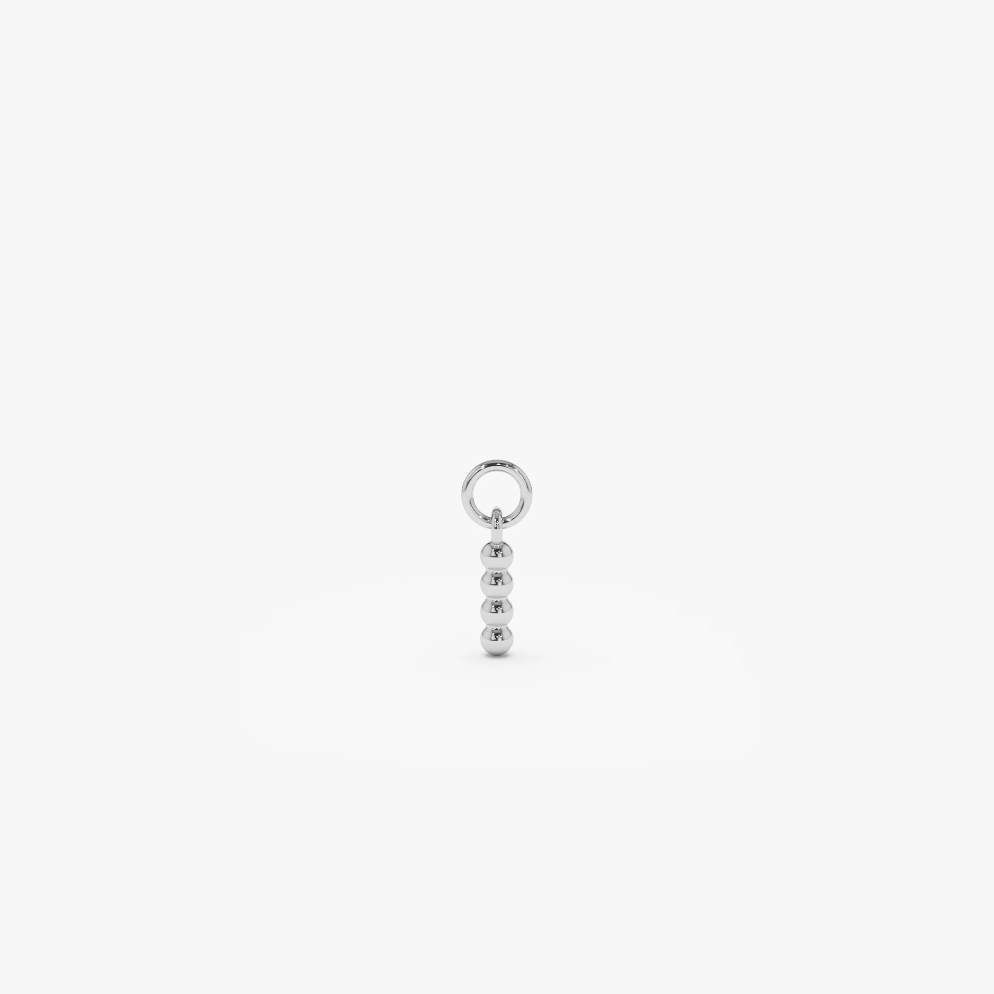 14k Beaded Hoop Charm - Image 5