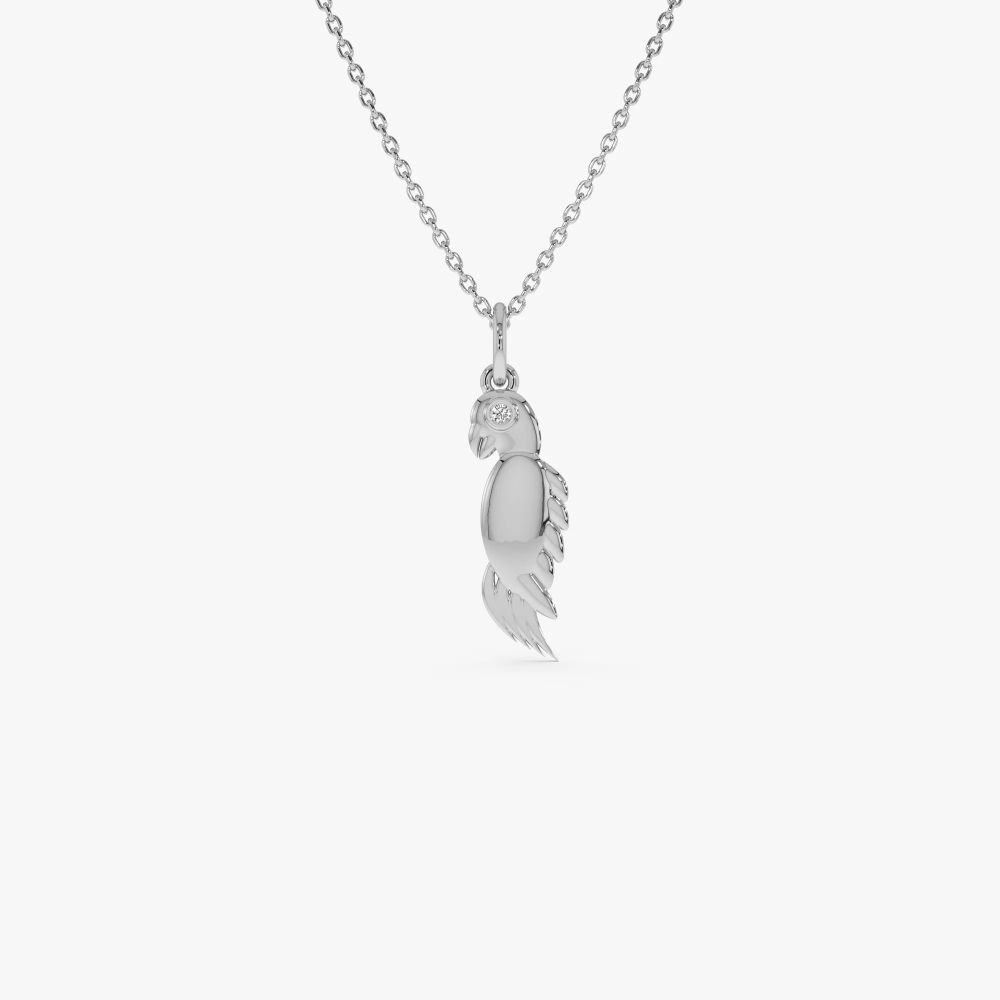 14k Bird Charm with Diamond Accent - Image 2