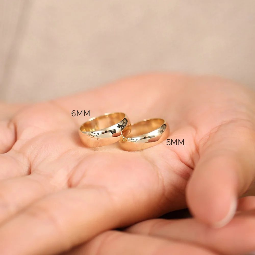 14k Classic 6MM Dome Wedding Ring - Image 4
