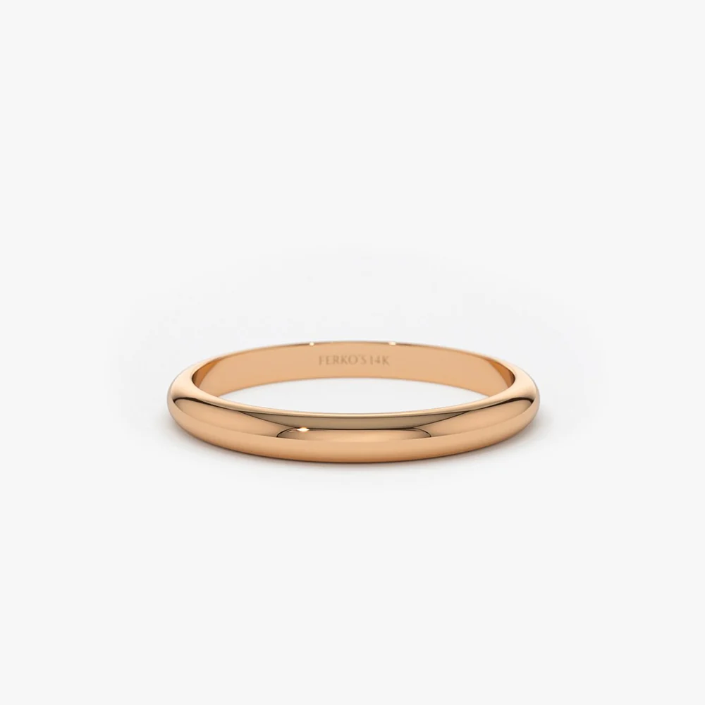 14k Classic Dome 2MM Band - Image 5