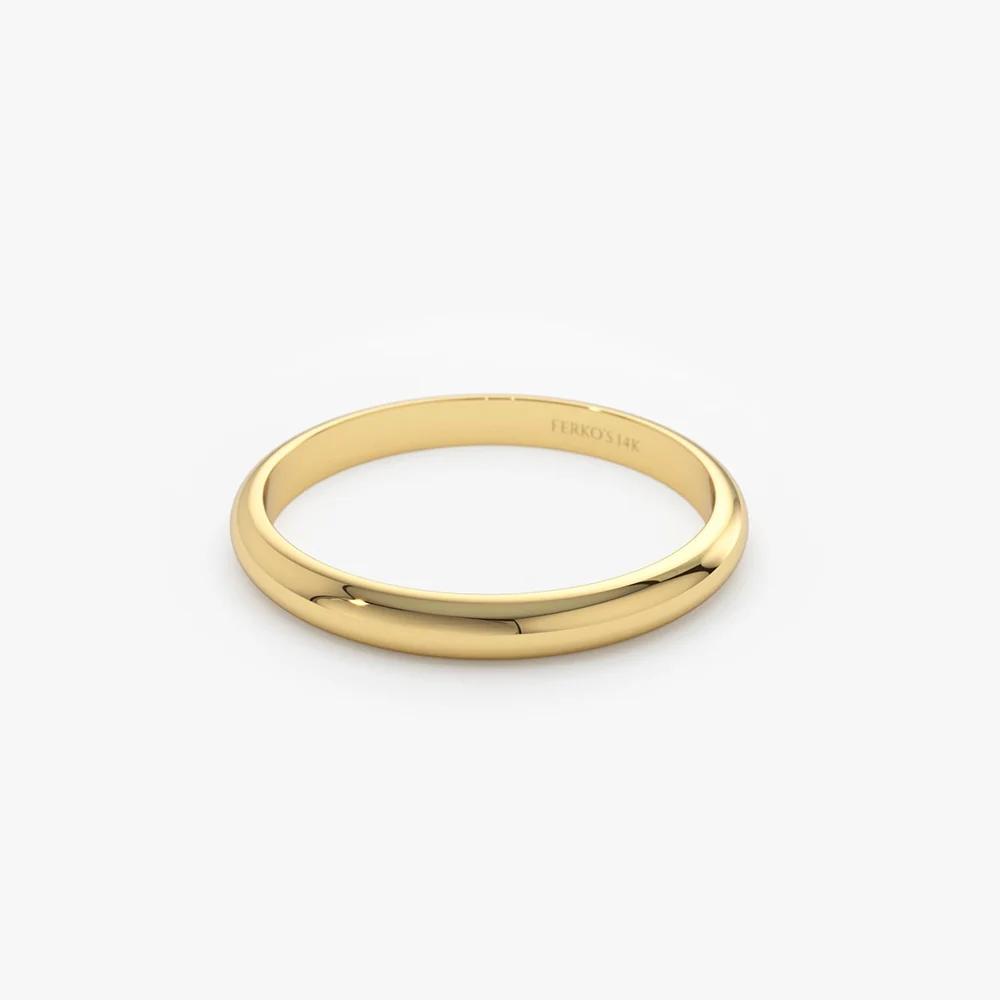 14k Classic Dome 2MM Band - Image 7