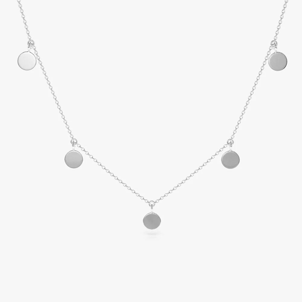14k Coin Disc Choker Necklace - Image 8