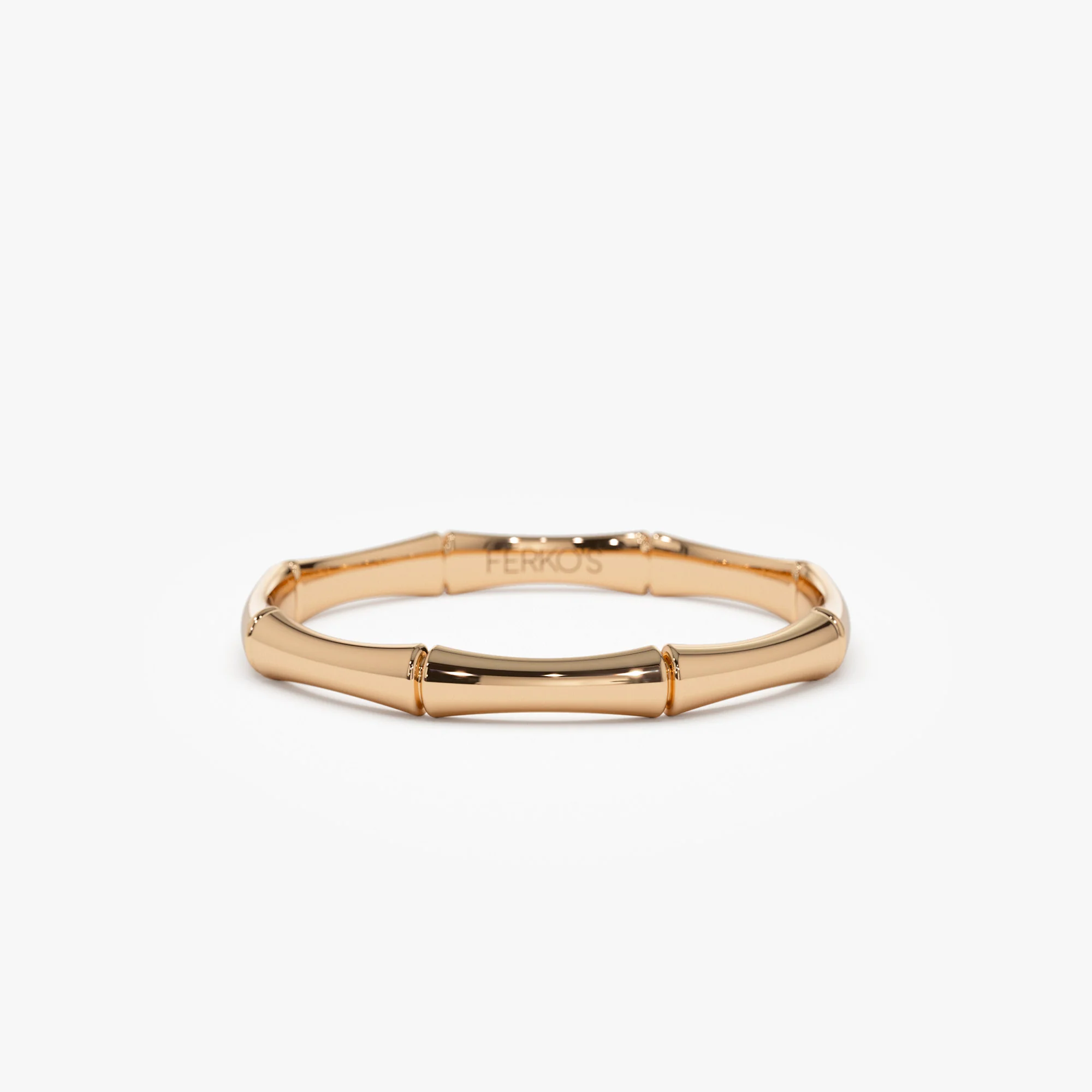 14k Dainty Minimal Bamboo Gold Ring - Image 3
