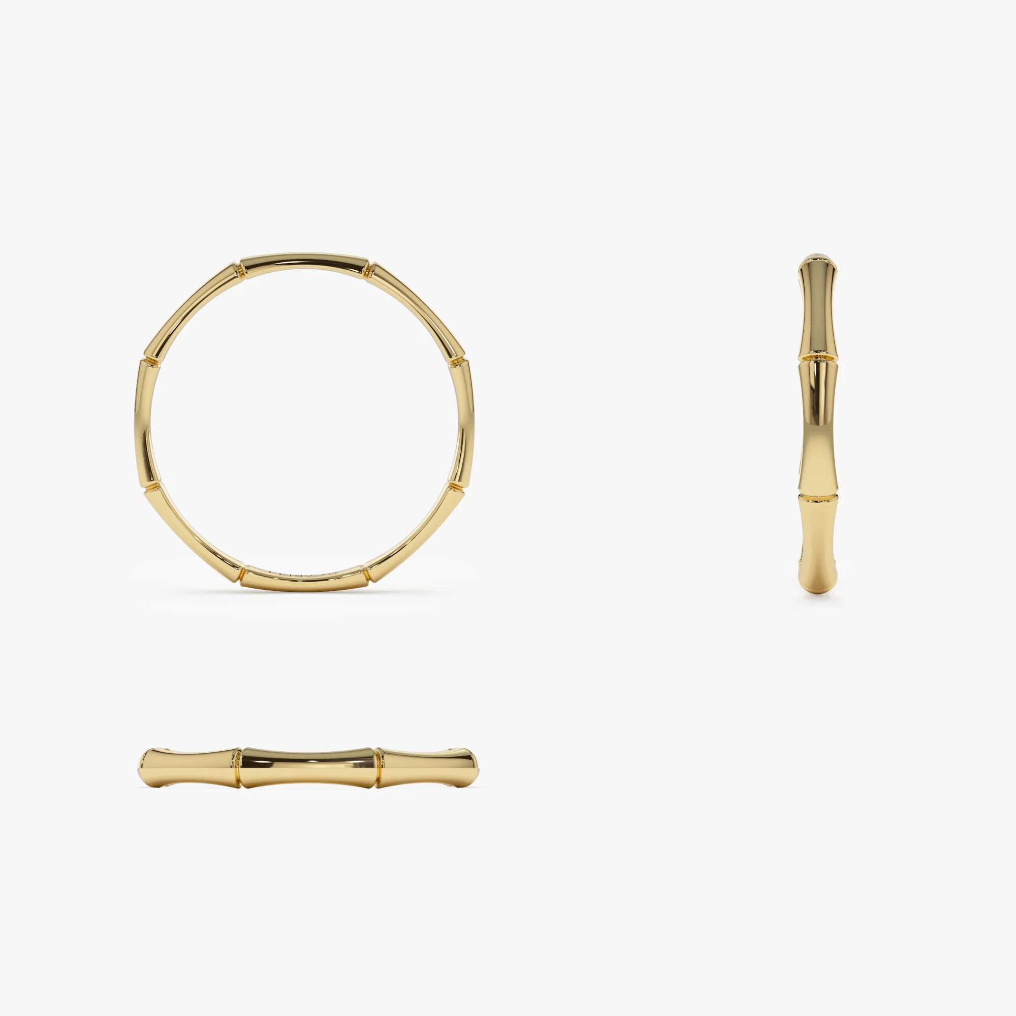 14k Dainty Minimal Bamboo Gold Ring - Image 6