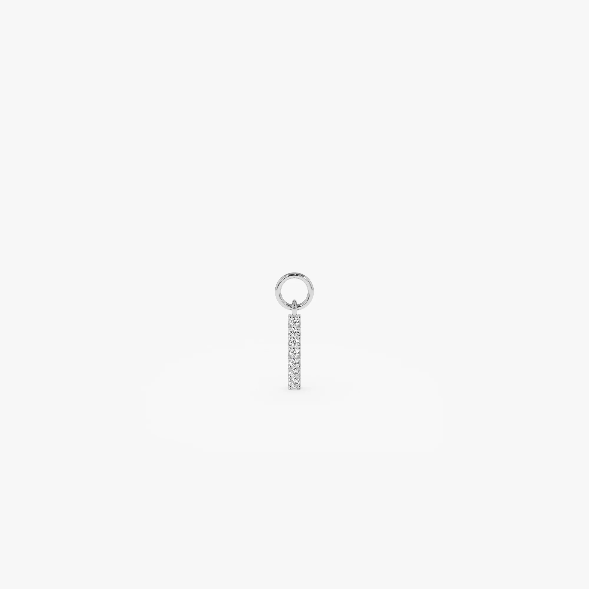 14k Diamond Bar Hoop Charm - Image 5