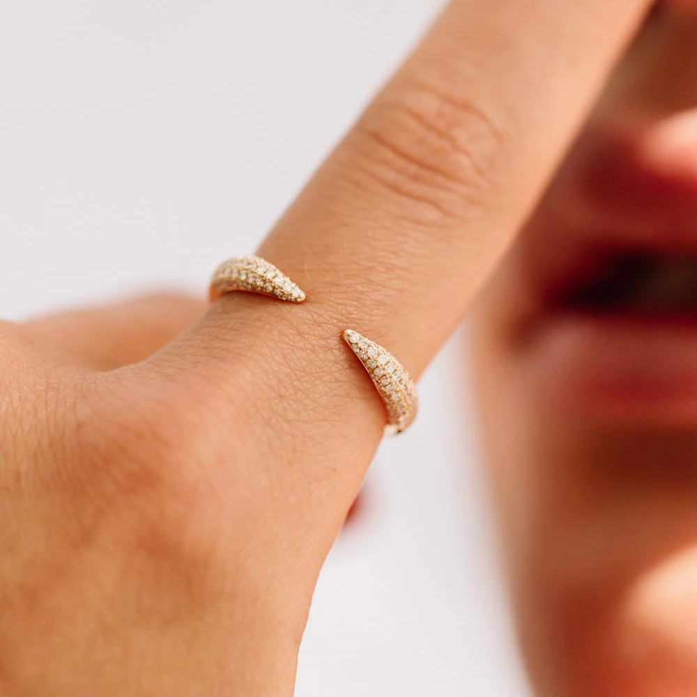 14k Diamond Claw Ring - Image 3