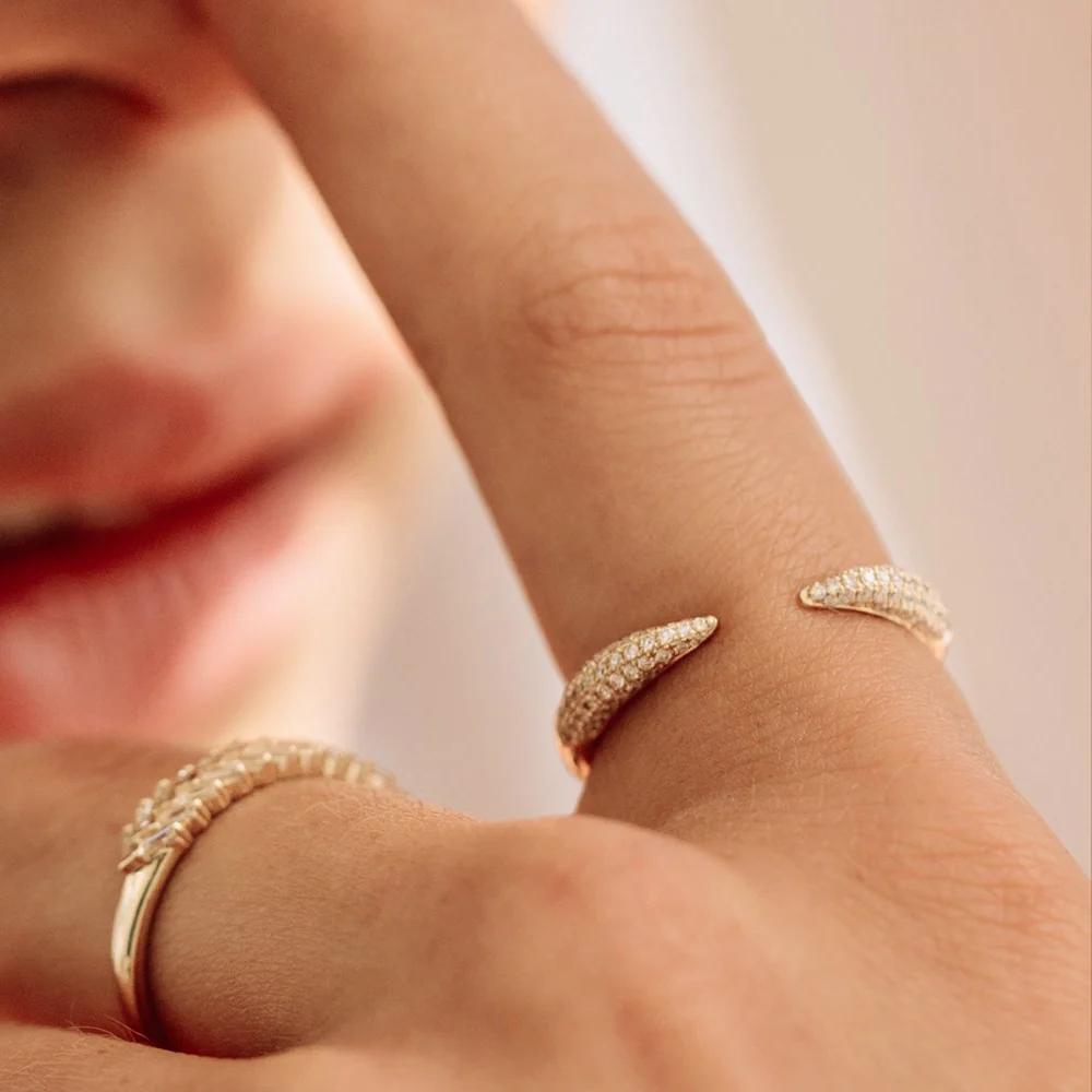 14k Diamond Claw Ring - Image 4