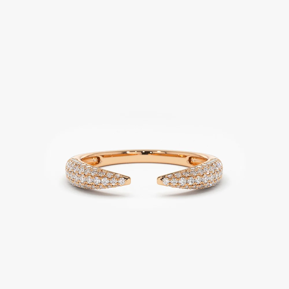 14k Diamond Claw Ring - Image 5