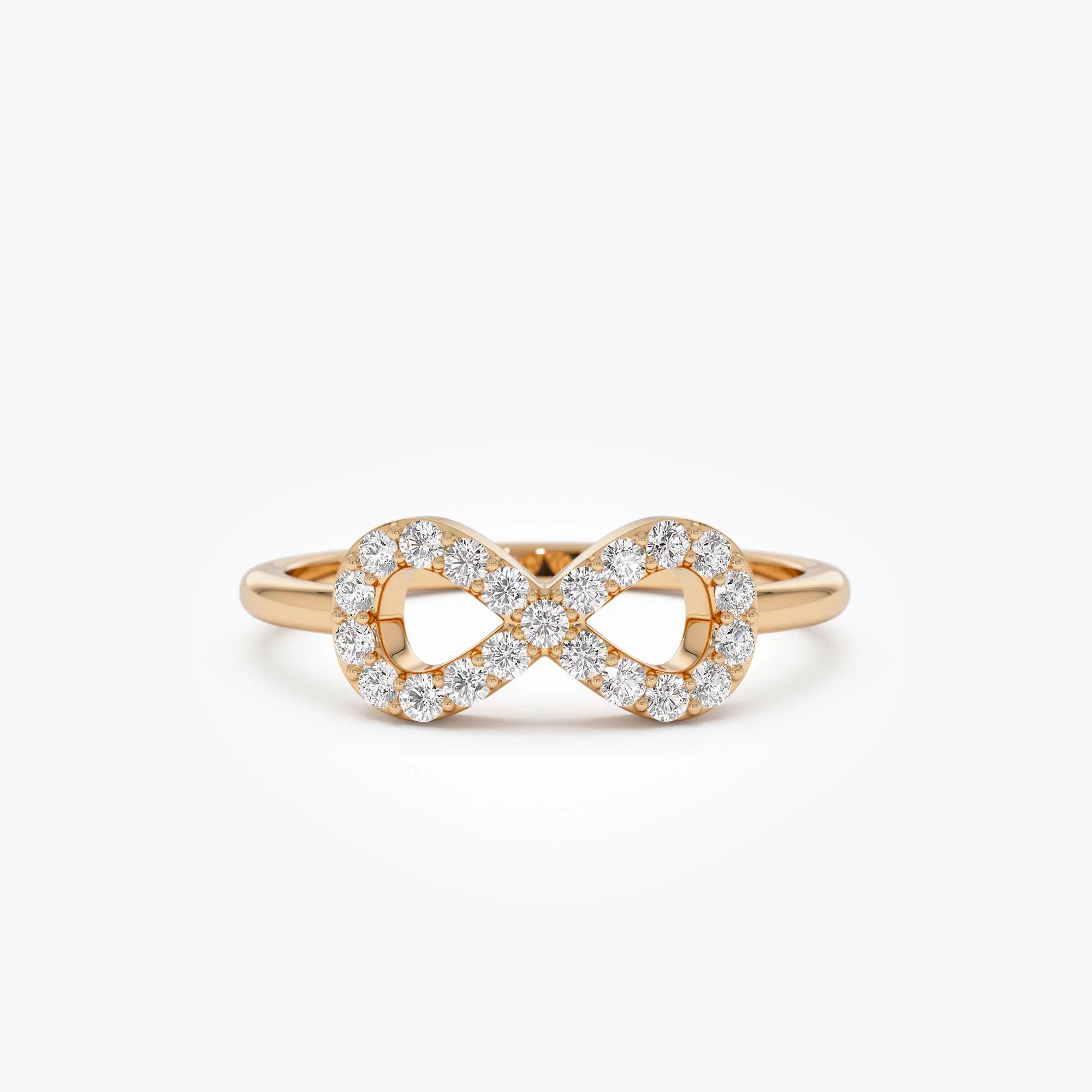 14k Diamond Infinity Symbol Ring - Image 5