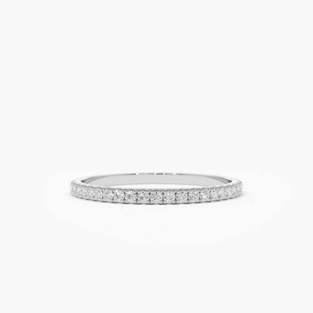 14K Gold 1.5MM Full Eternity Diamond Ring - Image 7