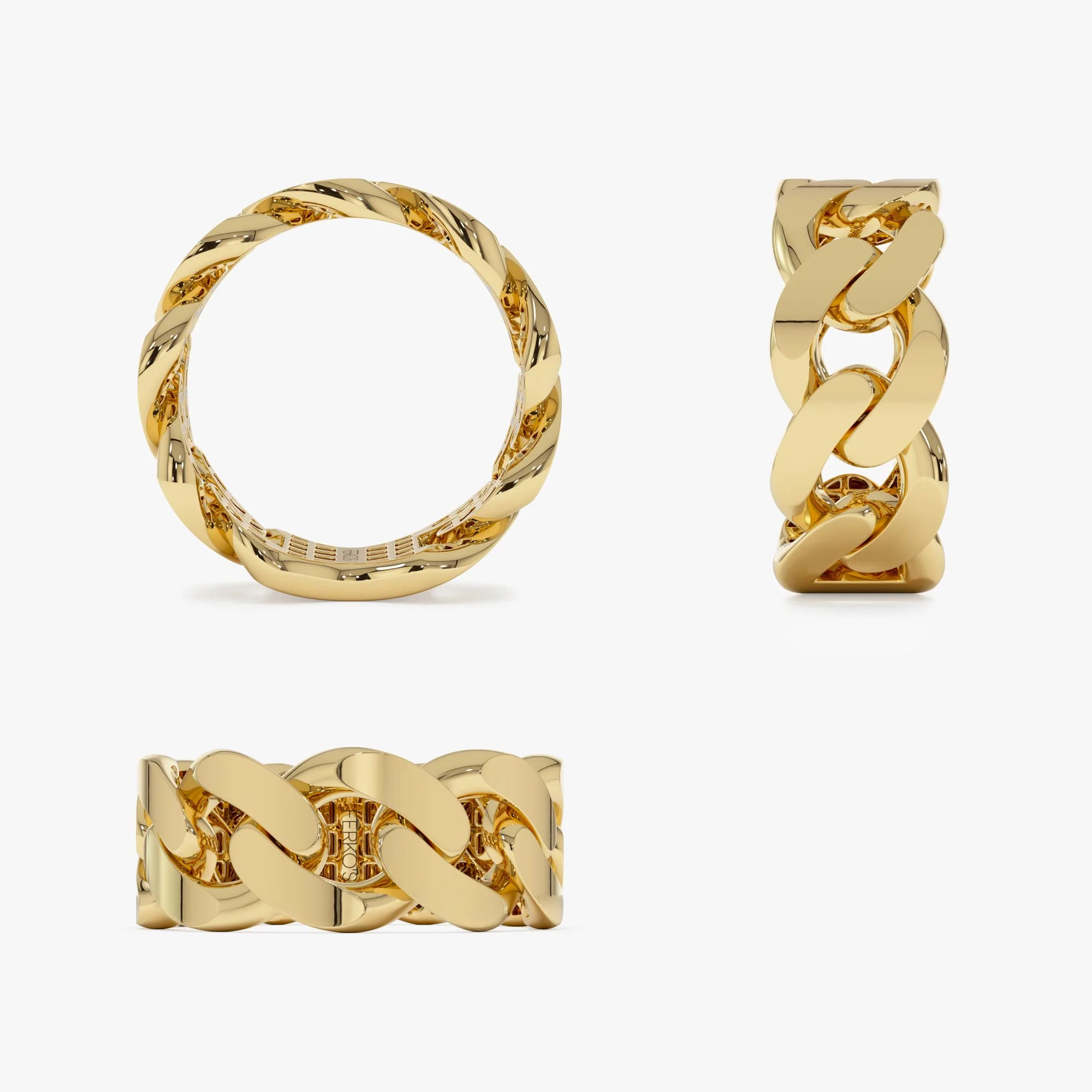 14k Gold 8MM Cuban Link Ring - Image 9
