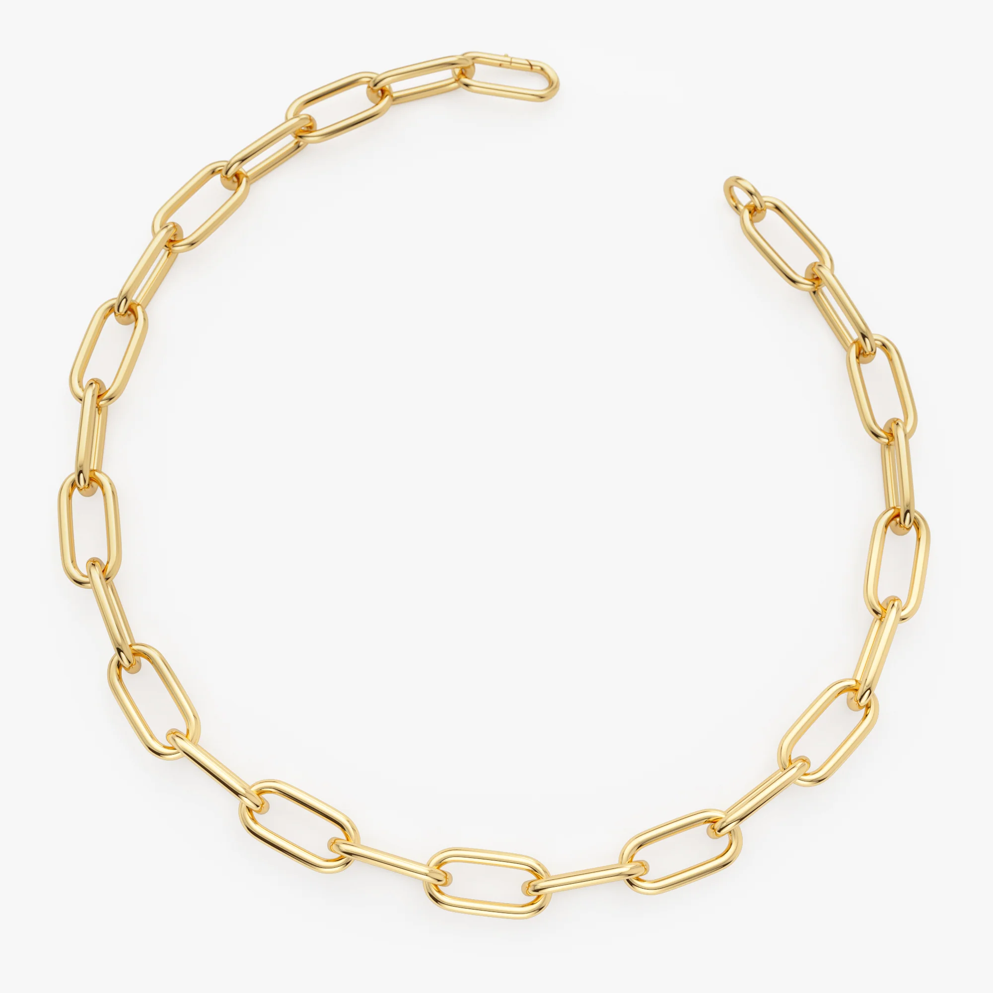 14K Gold 8MM Paperclip Chain Bracelet - Image 7