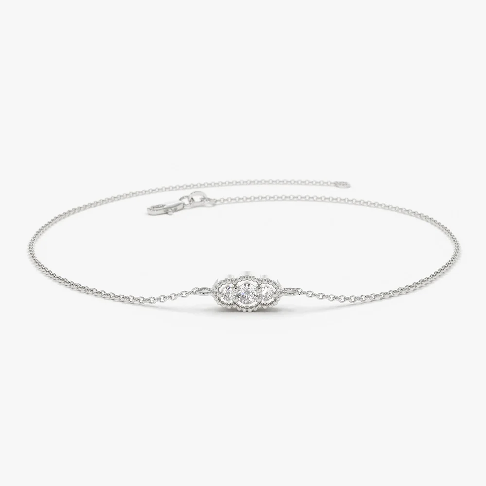 14K Gold Art Deco Chain Bracelet - Image 5