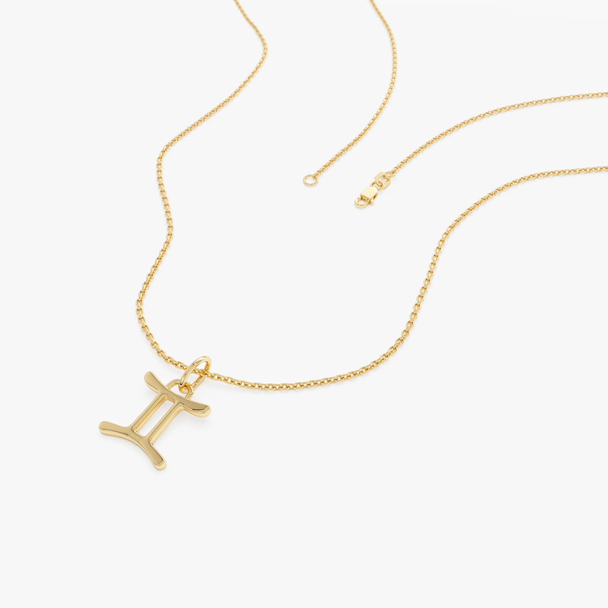 14K Gemini Zodiac Charm Necklace - Image 6