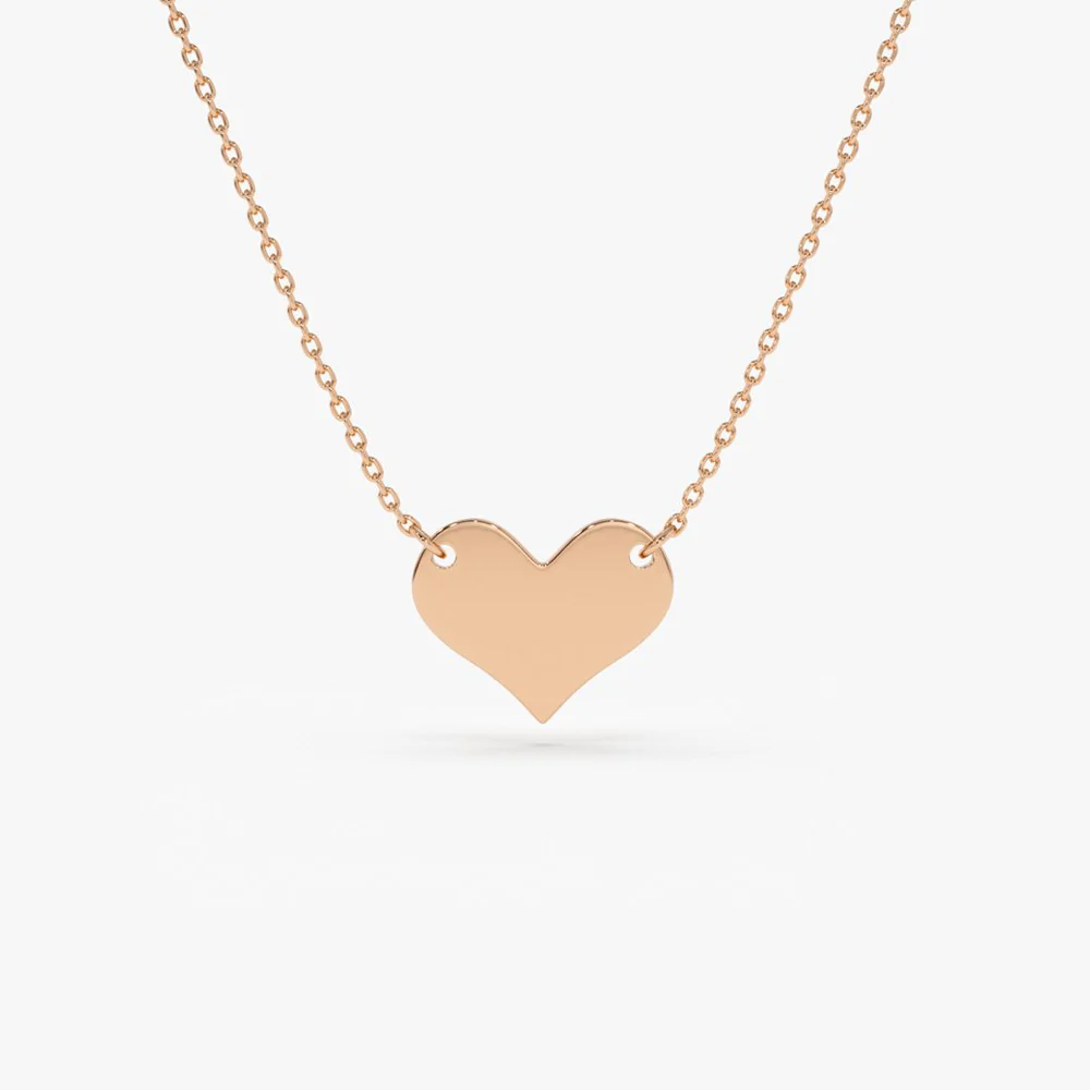 14k Gold Heart Necklace - Image 4