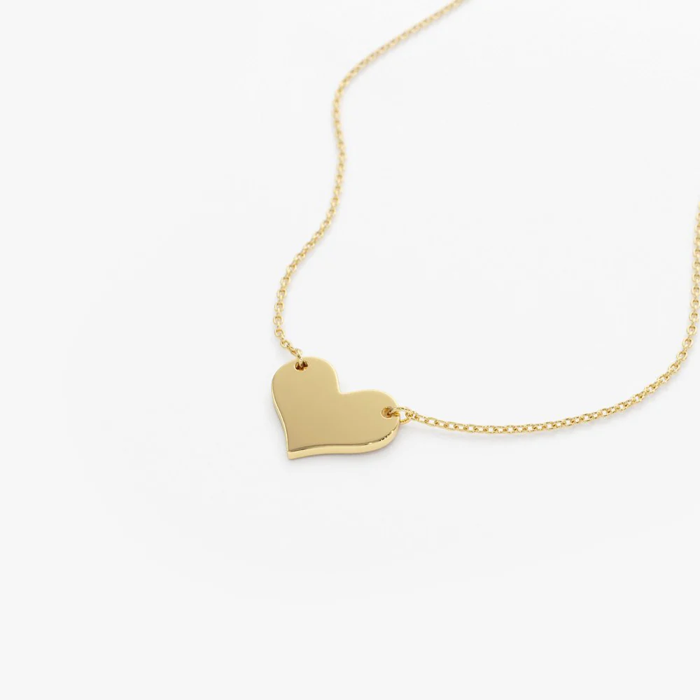 14k Gold Heart Necklace - Image 6