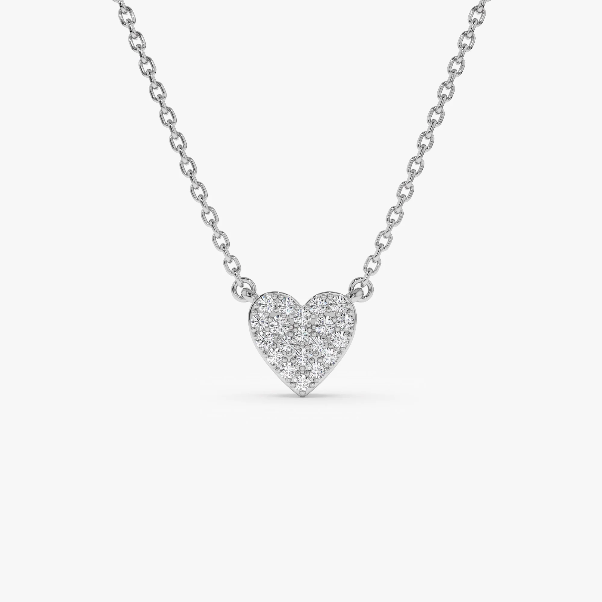 14k Gold Mini Heart Diamond Necklace - Image 8