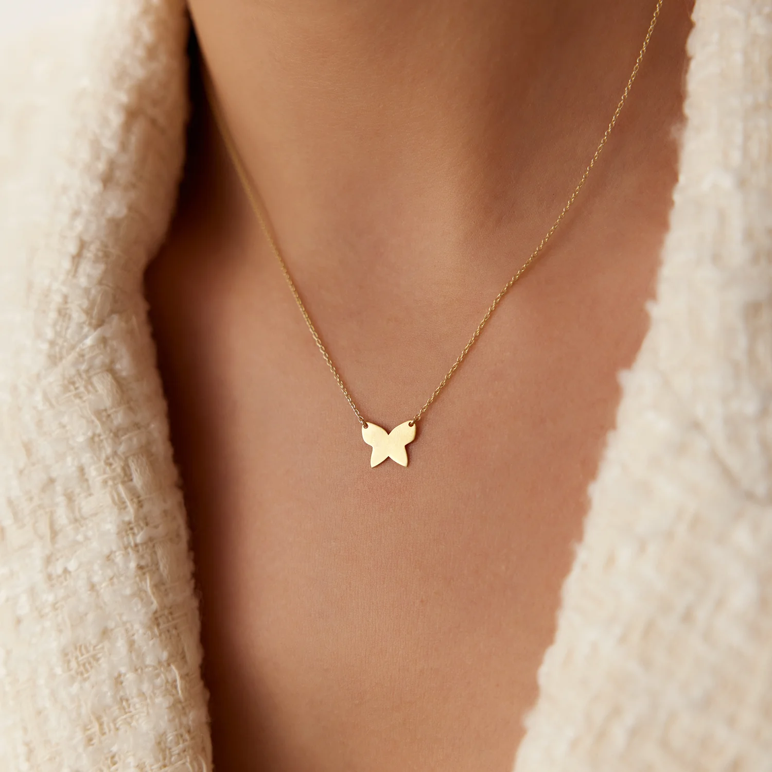 14k Butterfly Necklace - Image 4