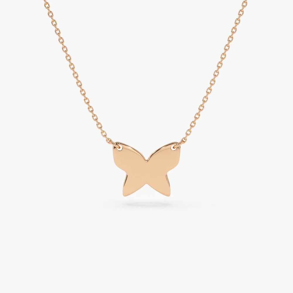 14k Butterfly Necklace - Image 6