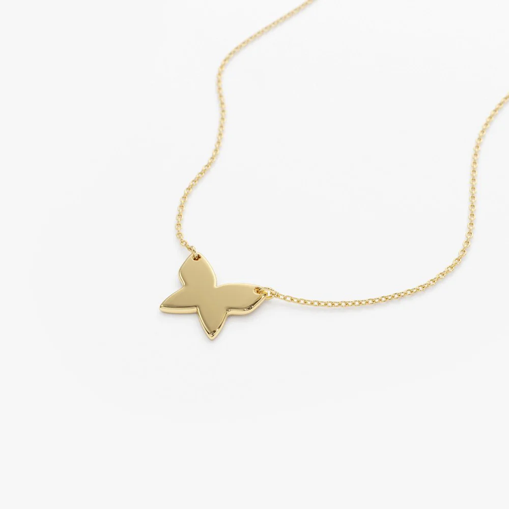 14k Butterfly Necklace - Image 8