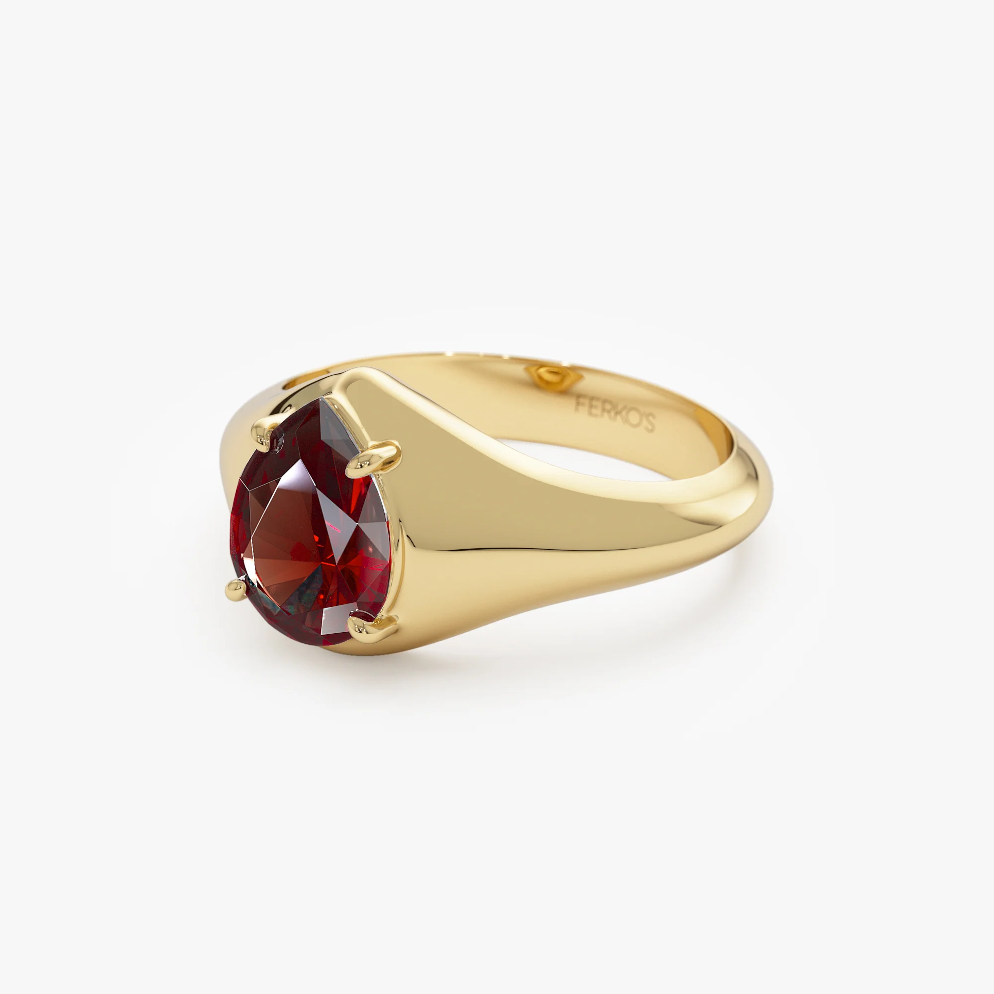 14K Pear Shaped Garnet Statement Ring - Image 7