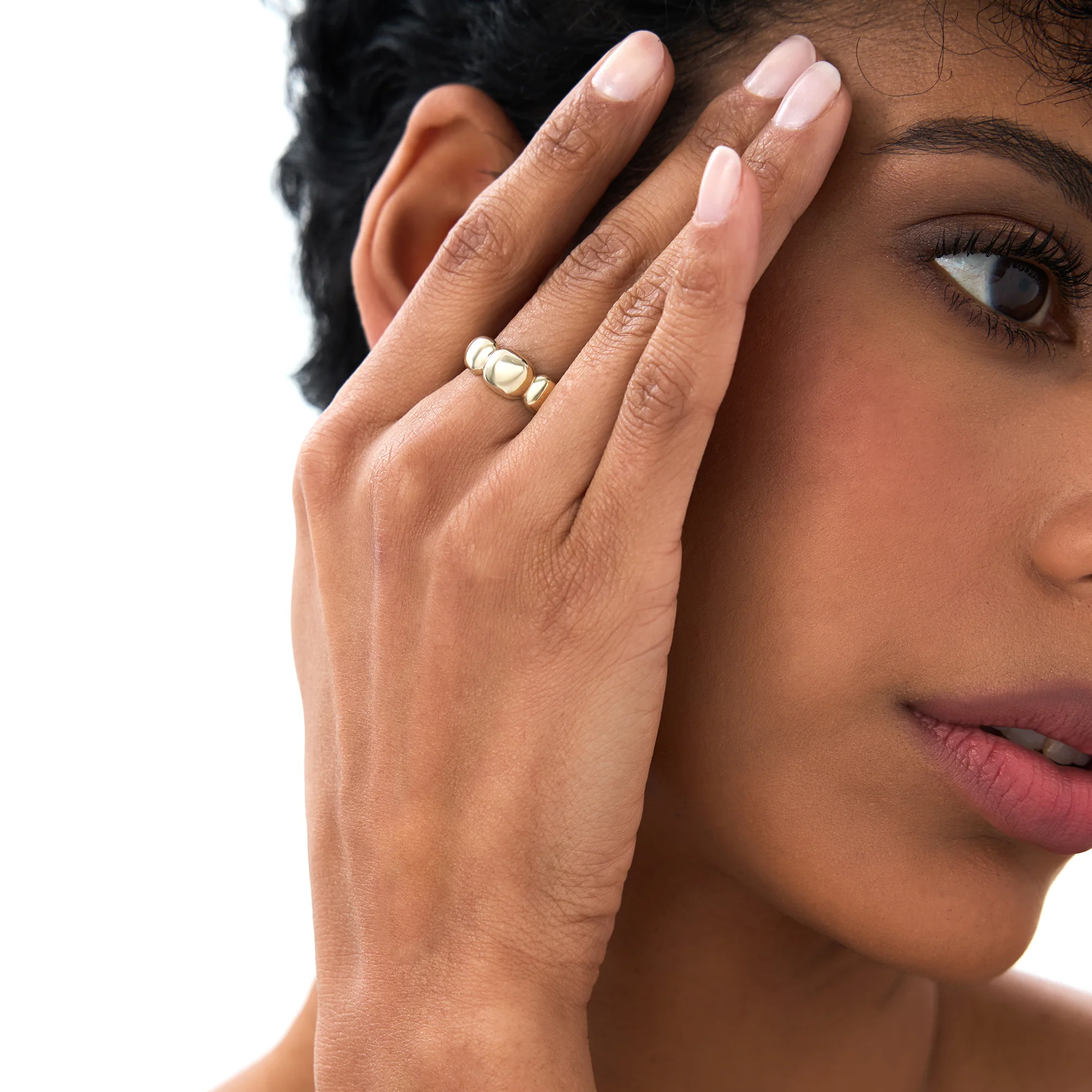 14k Gold Puffy Gold Band - Image 5