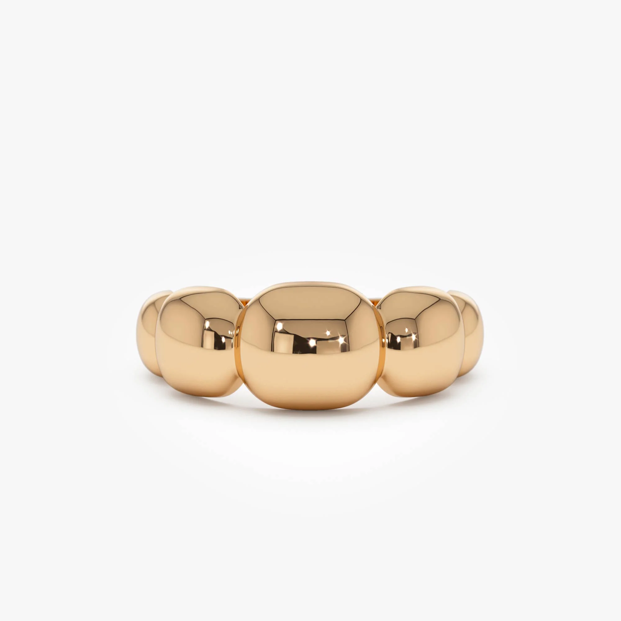 14k Gold Puffy Gold Band - Image 6